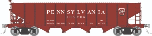 PRE-ORDER: Rapido 1137005 - H21E 4-Bay Hopper (6-pack) Pennsylvania (PRR) 727224, 727260, 727311, 727400, 727402, 727437 (Shadow Keystone) - HO Scale