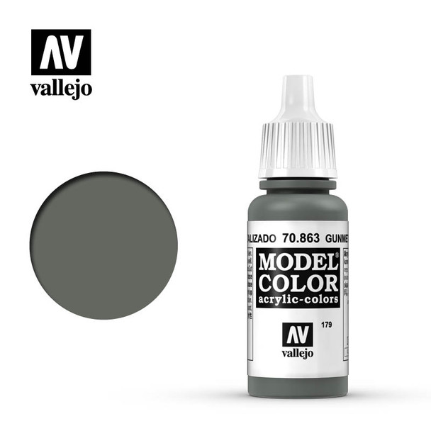 Vallejo Model Color #179 17ml - 70-863 - Metallic - Gunmetal Grey