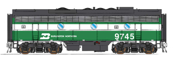 PRE-ORDER: InterMountain 49548-01 - EMD F7B (DCC without Sound) Burlington Northern (BN) 9745 - HO Scale