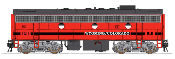 PRE-ORDER: InterMountain 495102-01 - EMD F7B (DCC without Sound) Wyoming & Colorado 1511 - HO Scale