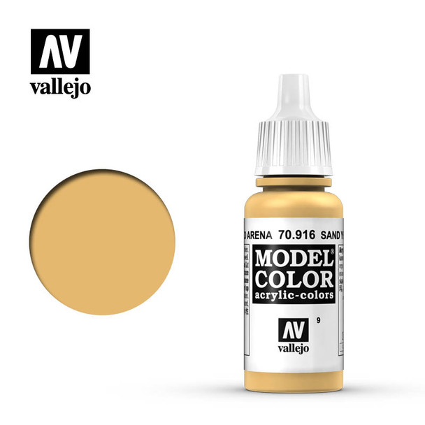 Vallejo Model Color #9 17ml - 70-916 - Sand Yellow