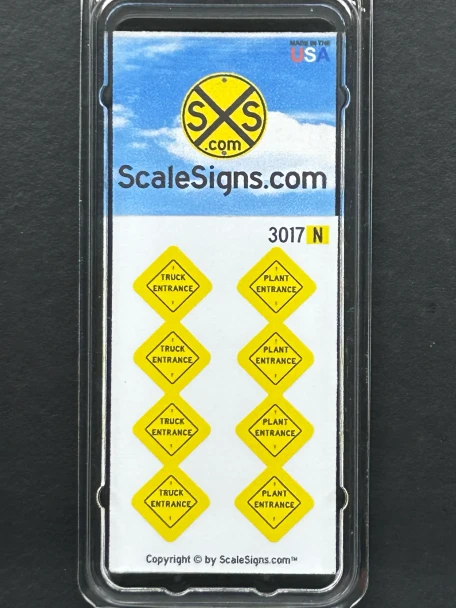 ScaleSigns N-3000-017 - Plant Entrance Signs (8)  - N Scale
