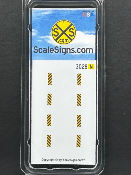 ScaleSigns N-3000-028 - Type 3 Object Marker Signs (8)  - N Scale