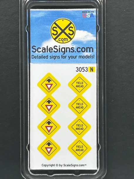 ScaleSigns N-3000-053 - Yield Ahead Signs (8)  - N Scale