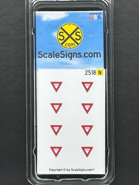 ScaleSigns N-2500-018 - Yield Signs (8)  - N Scale