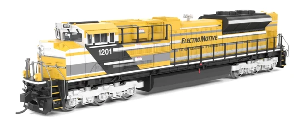 Broadway Limited 9967 -  EMD SD70ACe  EMD Demo, Yellow (DC Silent) Progress Rail (PRLX) 1201 - N Scale