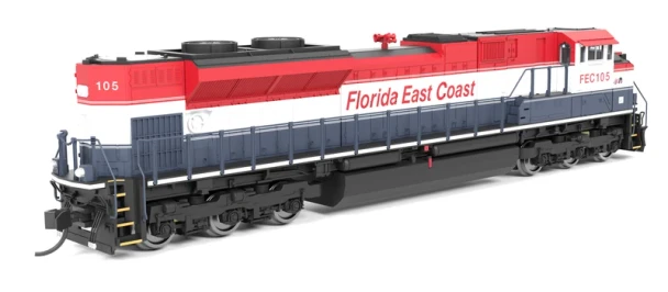 Broadway Limited 9971 -  EMD SD70ACe  Red, White, & Blue,  (DC Silent) Florida East Coast (FEC) 107 - N Scale