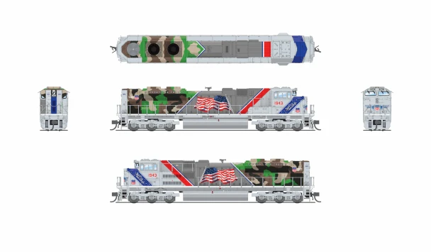Broadway Limited 9980 -  EMD SD70ACe  "The Spirit" (DCC and Sound) Union Pacific (UP) 1943 - N Scale