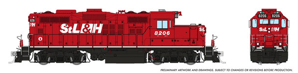 Rapido 54514 - GP9u (DCC and Sound) St. Lawrence and Hudson (StL&H) 8206 - HO Scale
