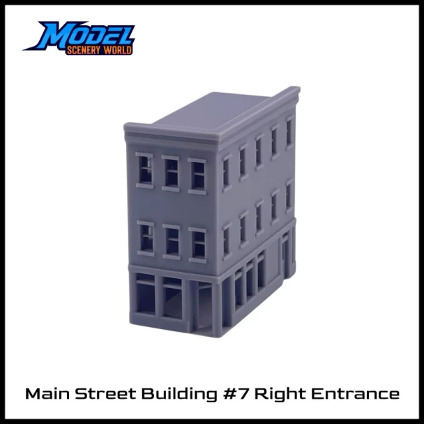 Model Scenery World N043 - Mainstreet Building #7 Right Hand -Resin  - N Scale
