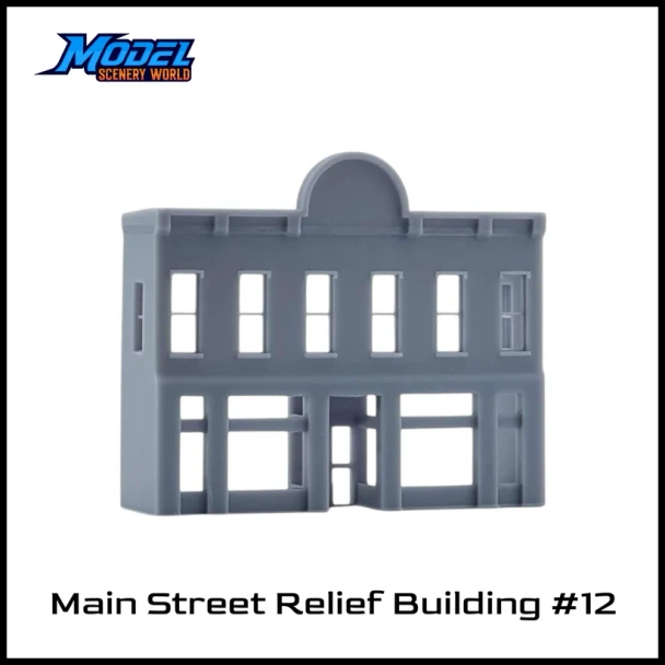 Model Scenery World N047 - Main Street Relief Building #12-Resin  - N Scale