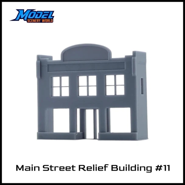 Model Scenery World N048 - Main Street Relief Building #11-Resin  - N Scale