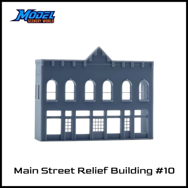 Model Scenery World N049 - Main Street Relief Building #10-Resin  - N Scale