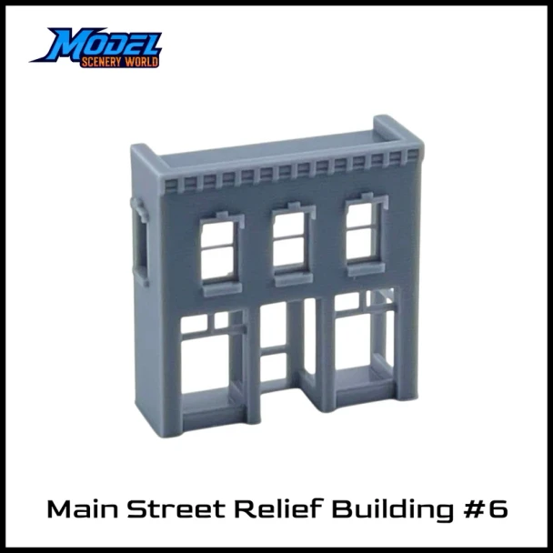 Model Scenery World N054 - Main Street Relief Building #6-Resin  - N Scale