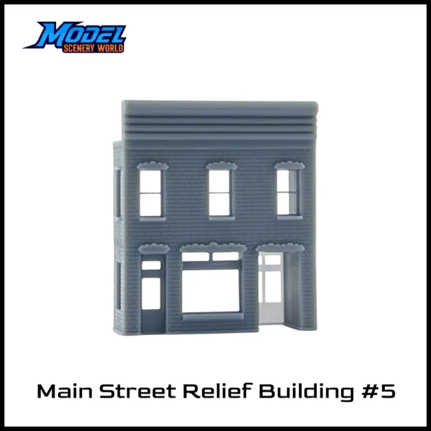 Model Scenery World N055 - Main Street Relief Building #5-Resin  - N Scale