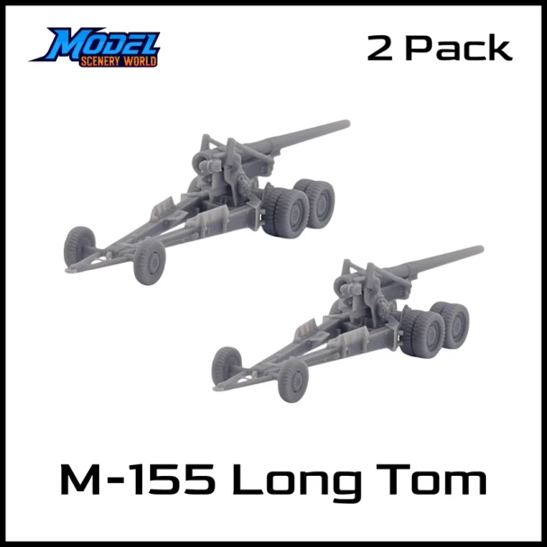 Model Scenery World N061 - M-155 Long Tom 2pk-Resin  - N Scale