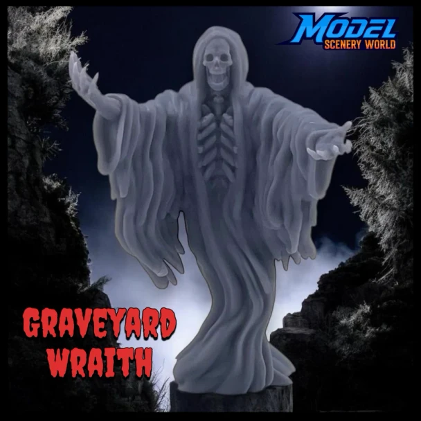 Model Scenery World N132 - Graveyard Wraith Ghost Figure  - N Scale