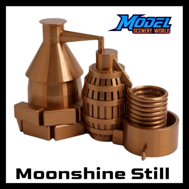 Model Scenery World N161 - Moonshine Still - Model - Metallic Copper  - N Scale
