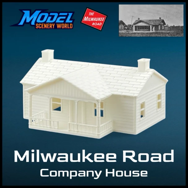 Model Scenery World N164 - The Milwaukee Road COMPANY HOUSE - White  - N Scale