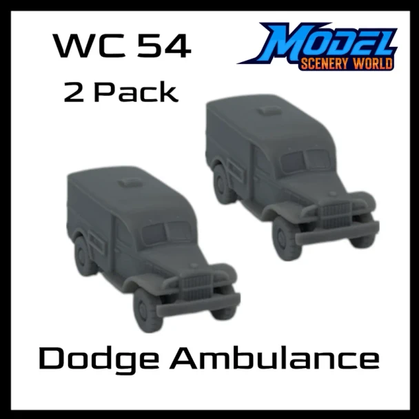 Model Scenery World N233 - Dodge WC 54 Ambulance (2pk) - Gray  - N Scale