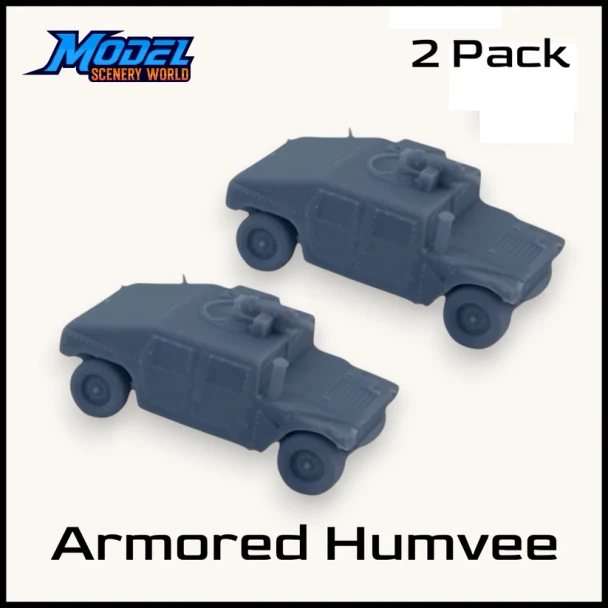 Model Scenery World N241 - Armored Humvee (2pk) Military Vehicle  - N Scale