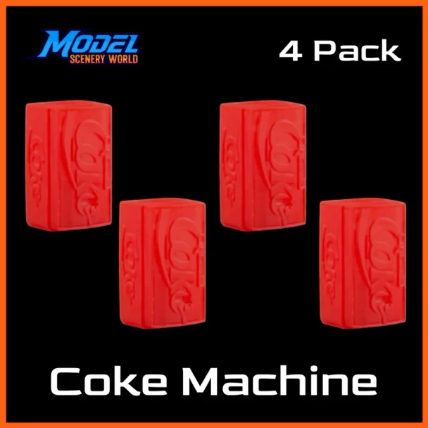 Model Scenery World N291 - Coke Machine Vending (4pk)  - N Scale