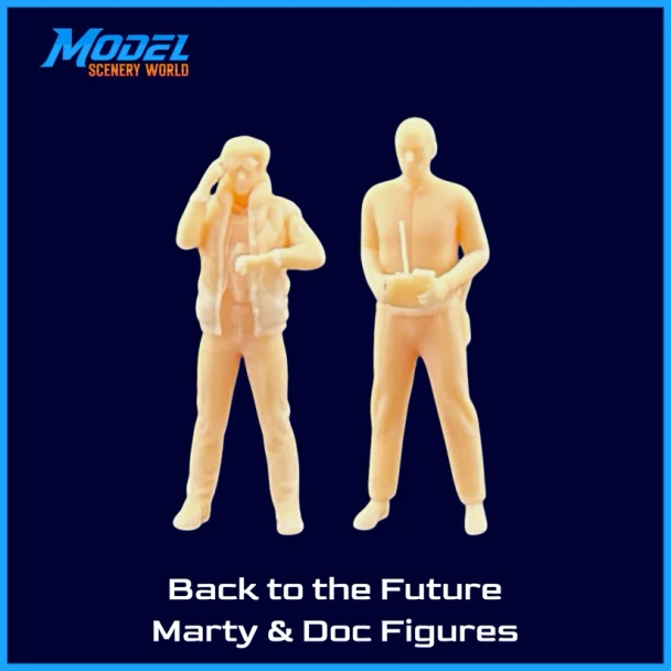 Model Scenery World HO042 - Back to the Future Marty & Doc Figures  - HO Scale