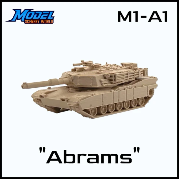 Model Scenery World HO062 - M1-A1 Abrams Tank - Beige  - HO Scale