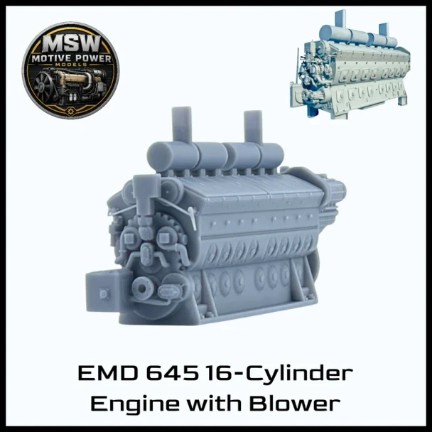Model Scenery World HO078 - EMD 645 16-Cylinder Engine Roots Blower  - HO Scale