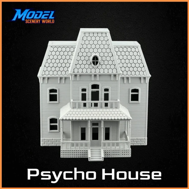 Model Scenery World HO085 - PSYCHO HOUSE Haunted House on the Hill  - HO Scale