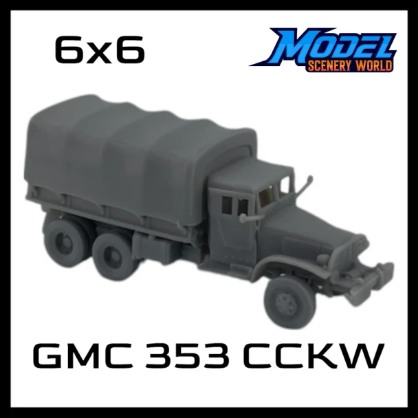 Model Scenery World HO179 - GMC 353 CCKW 6x6 - Gray  - HO Scale