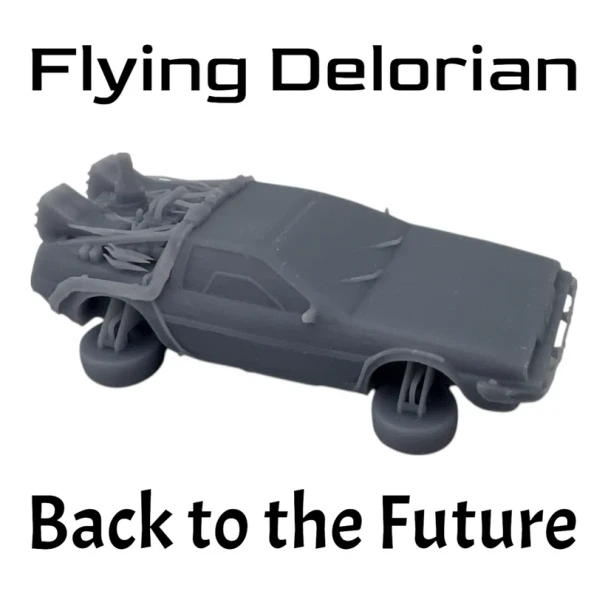 Model Scenery World HO212 - Back to the Future Part II Flying DeLorean  - HO Scale
