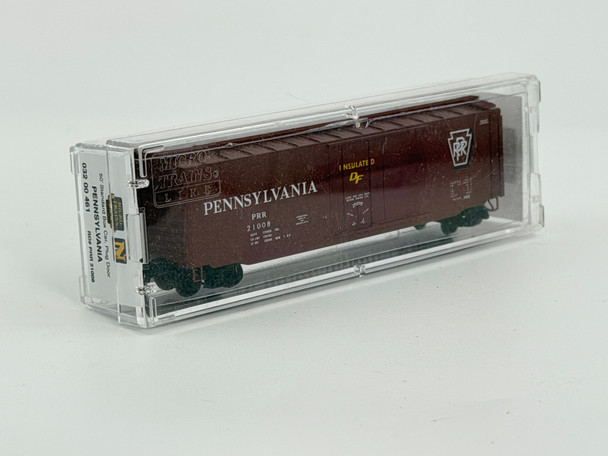 Pre-Owned: Micro-Trains 50’ Standard box car, Plug Door Pennsylvania 21008 - N Scale