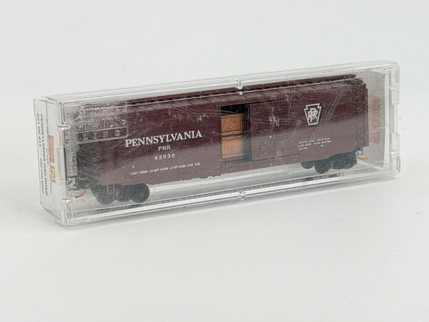 Pre-Owned: Micro-Trains 50’ Standard box car, Single door w/load Pennsylvania 83030 - N Scale