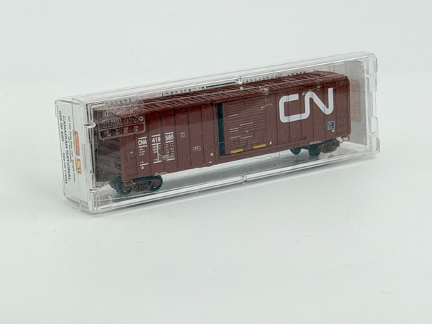 Pre-Owned: Micro-Trains 50’ Rib Side Box Car, Single Door, w/o roof walk Canadian National 419585 - N Scale