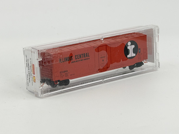 Pre-Owned: Micro-Trains 50’ Standard box car, Plug Door, Short Ladders Illinois Central 11644 - N Scale