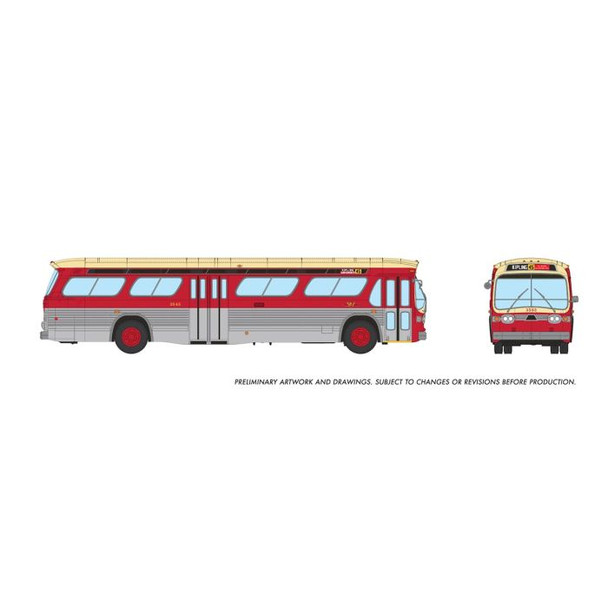 Rapido 751098 - New Look Bus (Deluxe): TTC - Maroon & Cream: #3545  - HO Scale