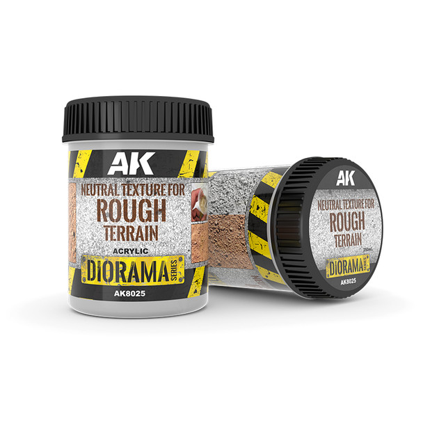 AK Interactive 8025 - Neutral Texture For Rough Terrains - 250ml - Base Product (Acrylic)  - Multi Scale