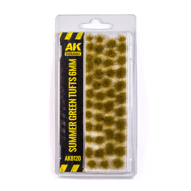 AK Interactive 8120 - Summer Green Tufts 6mm  - Multi Scale