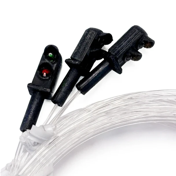 Dwarvin DVTSTC3-2NP - Turnout Twin Coil 3 Wire 3 Dwarf Signals w/o Pwr -Black  - N Scale