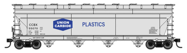 PRE-ORDER: Walthers Mainline 910-49234 - ACF 5250 4-Bay Centerflow Covered Hopper Union Carbide (CCBX) 55327 - HO Scale