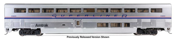 PRE-ORDER: Walthers Proto 920-12062 - 85' Bombardier Superliner II Coach (Lighted) Amtrak (AMTK) 34102 (Phase IV) - HO Scale