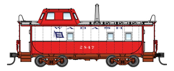 PRE-ORDER: Walthers Proto 920-103624 - Wabash Streamlined Caboose Wabash (WAB) 2847 - HO Scale
