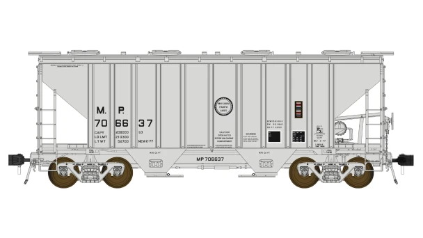Class One Model Works FC01012 - PS 3000CD Two-Bay Hopper Car Missouri Pacific (MP) 706610 - HO Scale