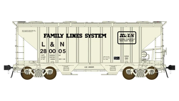 Class One Model Works FC01028 - PS 3000CD Two-Bay Hopper Car Louisville & Nashville (L&N) 280062 - HO Scale