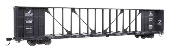 Walthers Mainline 910-50739 - 72' Centerbeam Flatcar w/Standard Beam CSX (CSXT) 600957 - HO Scale