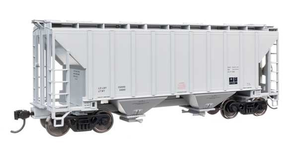 Walthers Mainline 910-8501 - 37' 2980 Cubic-Foot 2-Bay Covered Hopper Data Only  - HO Scale