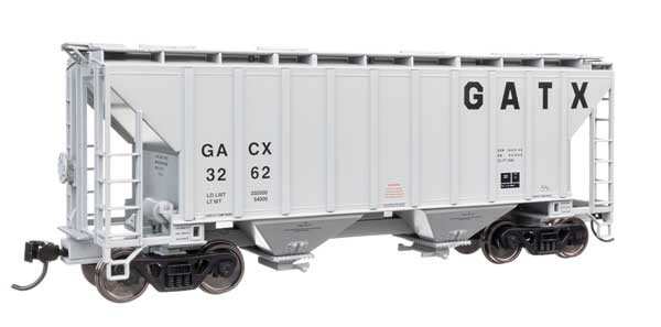 Walthers Mainline 910-8512 - 37' 2980 Cubic-Foot 2-Bay Covered Hopper General American (GACX) 3262 - HO Scale