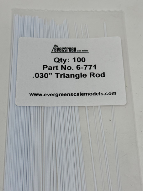 Evergreen 6-771 - .030 Triangle Rod 100 PK  -