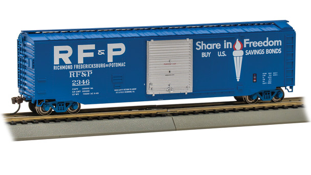 Bachmann 19412 - 50' Sliding Door Boxcar Richmond, Fredericksburg, and Potomac (RF&P) 2346 (US Saving Bonds) - HO Scale